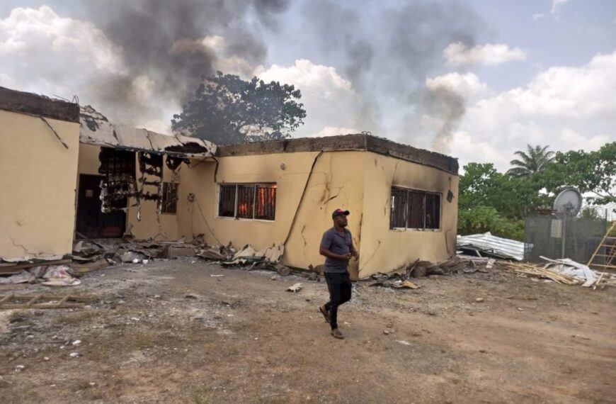 INEC office set ablaze in Ebonyi, 340 ballot boxes, others destroyed